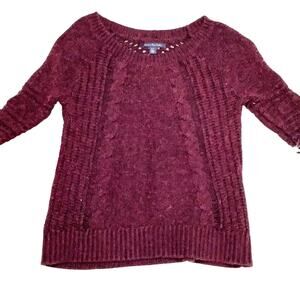 American Eagle Outfitter AE Size XS Purple Sweater Extra Small Cutout Unique